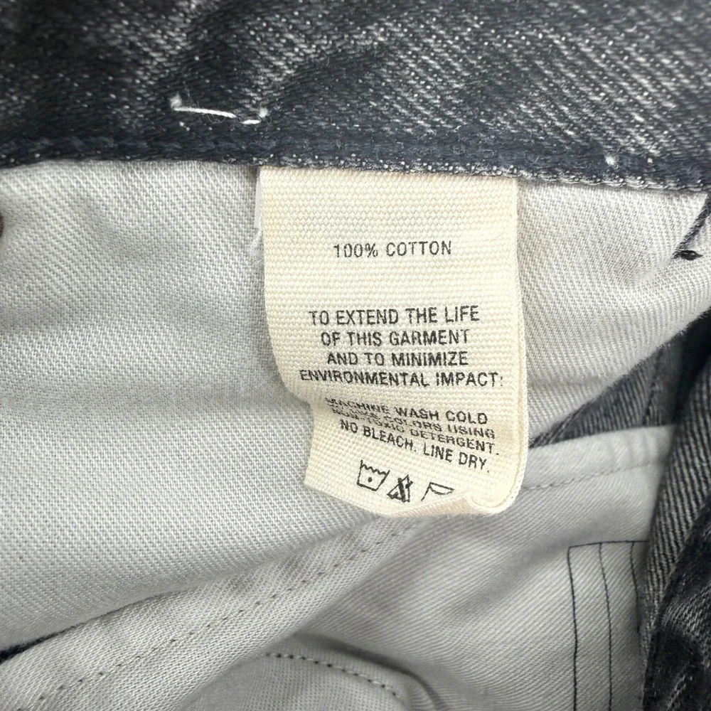 Alex Mill Jeans Mens 32 Washed Black 100% Cotton Made in USA Button Fly‎ Denim